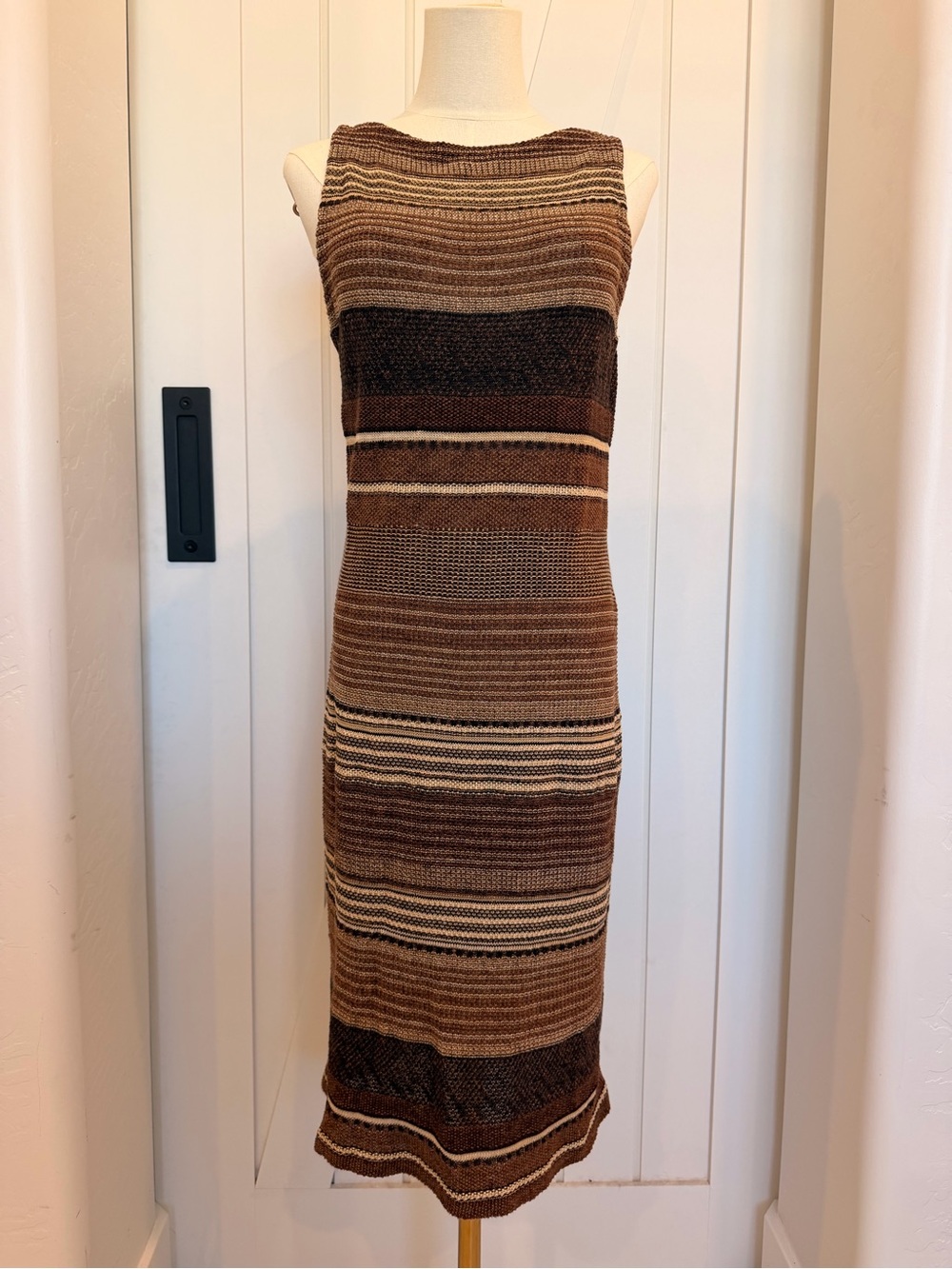 Lauren Ralph Lauren Linen-Blend Knit Bodycon Midi Dress size M